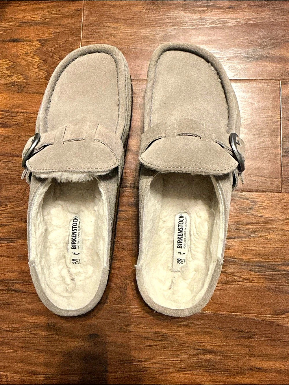 Birkenstock Boston Shearling Clogs in Brown EU 38